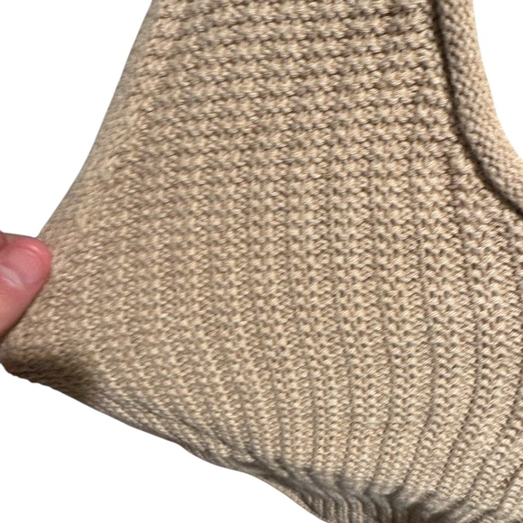 JACKSON ROWE tan knit boxy cropped v-neck tank - size xs - Picture 3 of 5